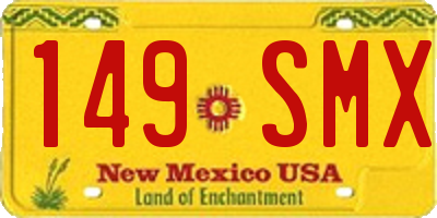 NM license plate 149SMX
