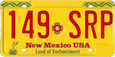 NM license plate 149SRP