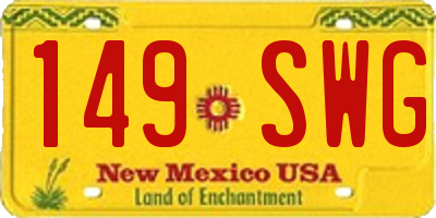 NM license plate 149SWG