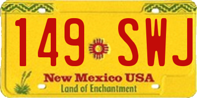 NM license plate 149SWJ
