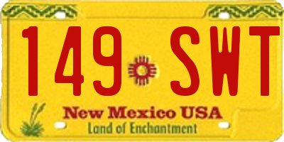 NM license plate 149SWT