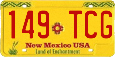 NM license plate 149TCG