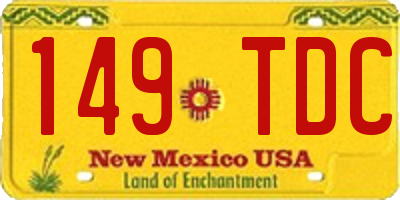 NM license plate 149TDC