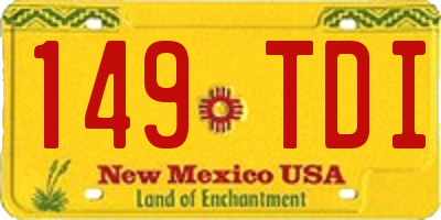 NM license plate 149TDI