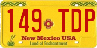 NM license plate 149TDP