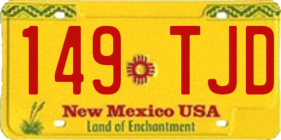 NM license plate 149TJD