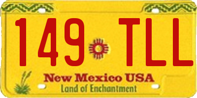NM license plate 149TLL