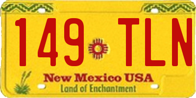 NM license plate 149TLN