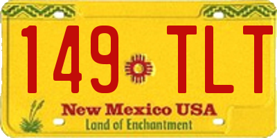 NM license plate 149TLT