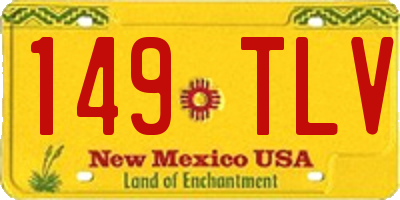 NM license plate 149TLV
