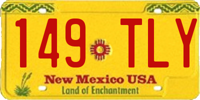 NM license plate 149TLY