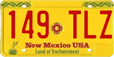 NM license plate 149TLZ