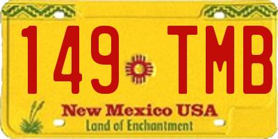 NM license plate 149TMB