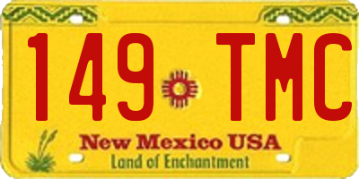 NM license plate 149TMC