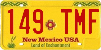NM license plate 149TMF