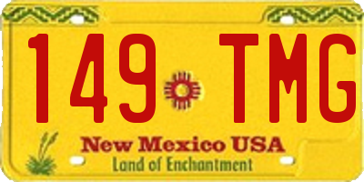 NM license plate 149TMG