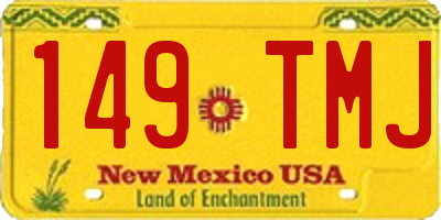 NM license plate 149TMJ
