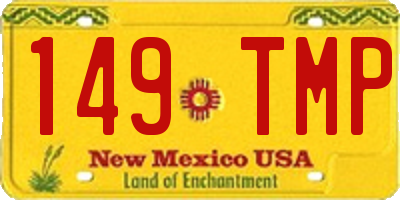 NM license plate 149TMP