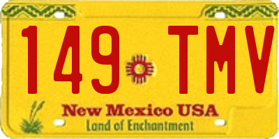 NM license plate 149TMV