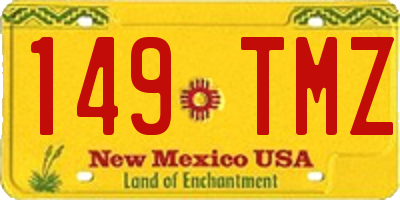 NM license plate 149TMZ