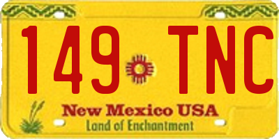 NM license plate 149TNC