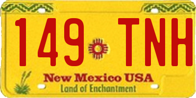 NM license plate 149TNH