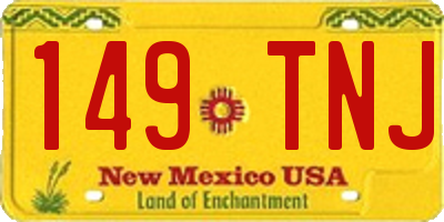 NM license plate 149TNJ