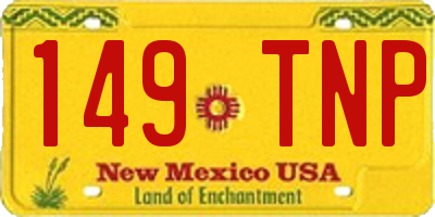 NM license plate 149TNP