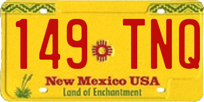 NM license plate 149TNQ