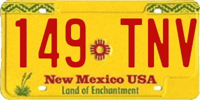 NM license plate 149TNV