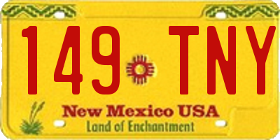 NM license plate 149TNY