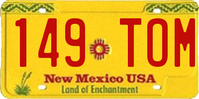 NM license plate 149TOM