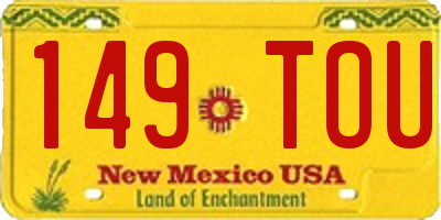 NM license plate 149TOU