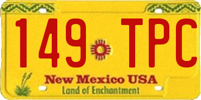 NM license plate 149TPC