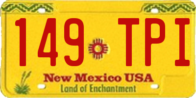 NM license plate 149TPI