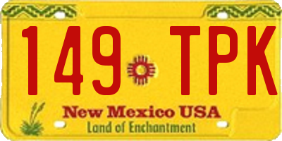NM license plate 149TPK