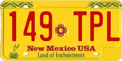 NM license plate 149TPL