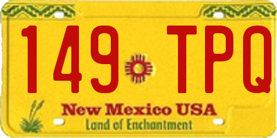 NM license plate 149TPQ