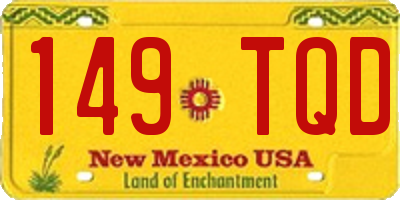 NM license plate 149TQD