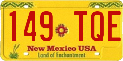 NM license plate 149TQE