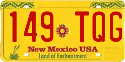 NM license plate 149TQG