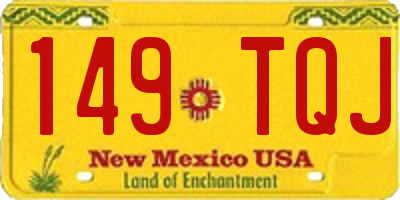 NM license plate 149TQJ