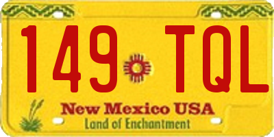 NM license plate 149TQL
