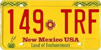 NM license plate 149TRF
