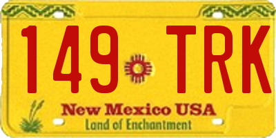 NM license plate 149TRK