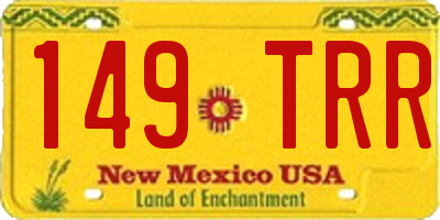 NM license plate 149TRR