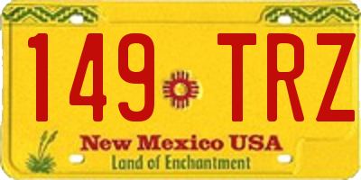 NM license plate 149TRZ