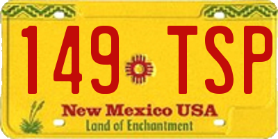 NM license plate 149TSP