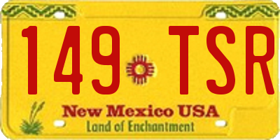 NM license plate 149TSR