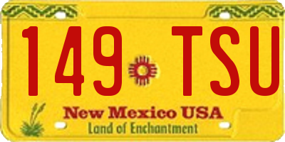 NM license plate 149TSU